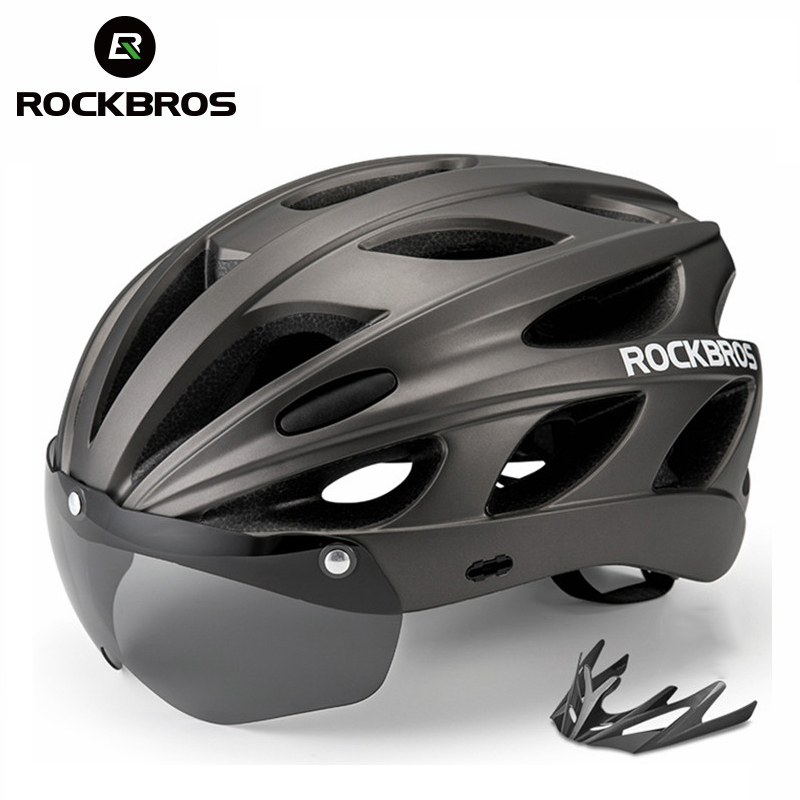 Aero Cycling Helmet - Rockbros-男性と女性のための通気性のあるオートバイのヘルメット,女性と男性のためのレンズ