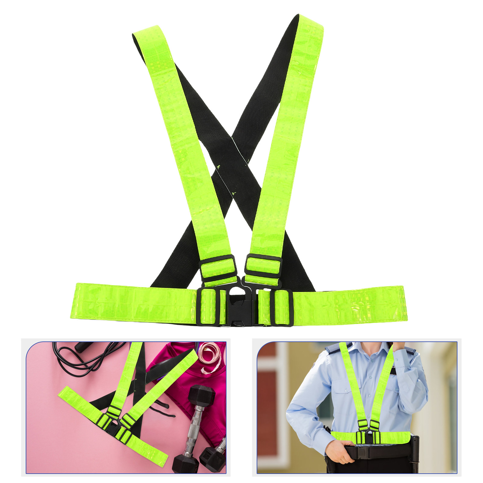 Cycling Visibility Gear - ランニングベスト 高視認性 犬の散歩用安全装備 サイクリング ジョギング 反射材付き