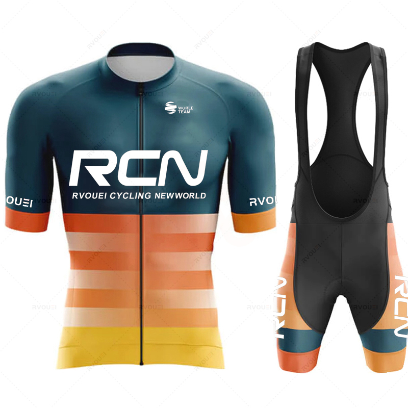 Junior Cycling Gear - Rvouei チーム 2026 メンズ夏半袖サイクリングジャージセット MTB マイヨ