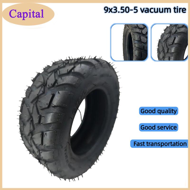 Road Bike Tire - 9x3.50-5 電動スクーター真空タイヤ 9 インチマウンテンスケートボード用スノースイーパーチューブレスオフロードタイヤダートバイクアクセサー
