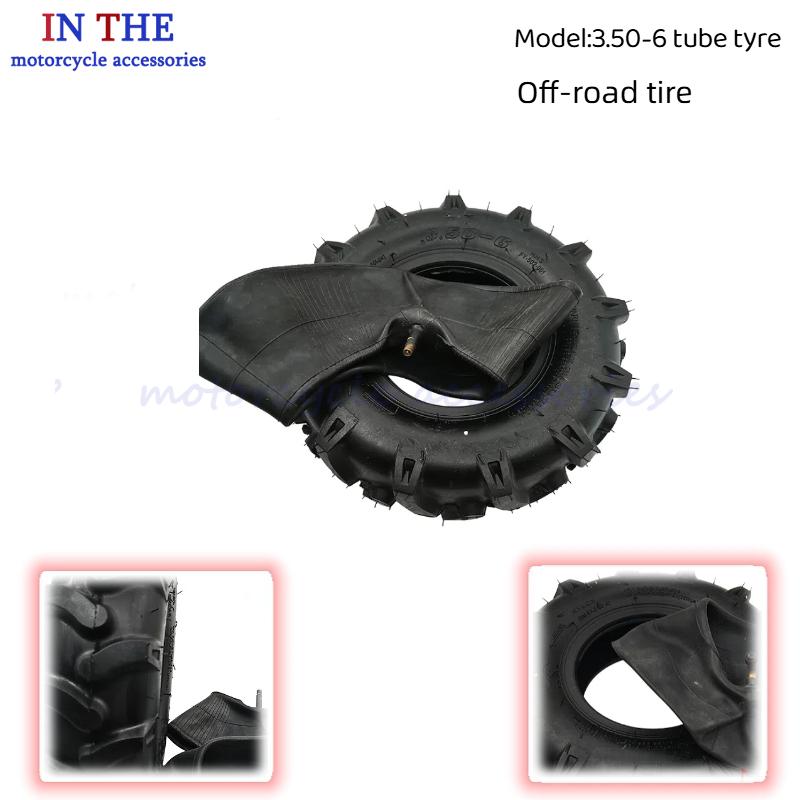 Road Bike Tire - オフロードタイヤ 3.50-6 インナーチューブアウタータイヤ カート、ATV、ビーチバイクに適したタイヤアクセサリー