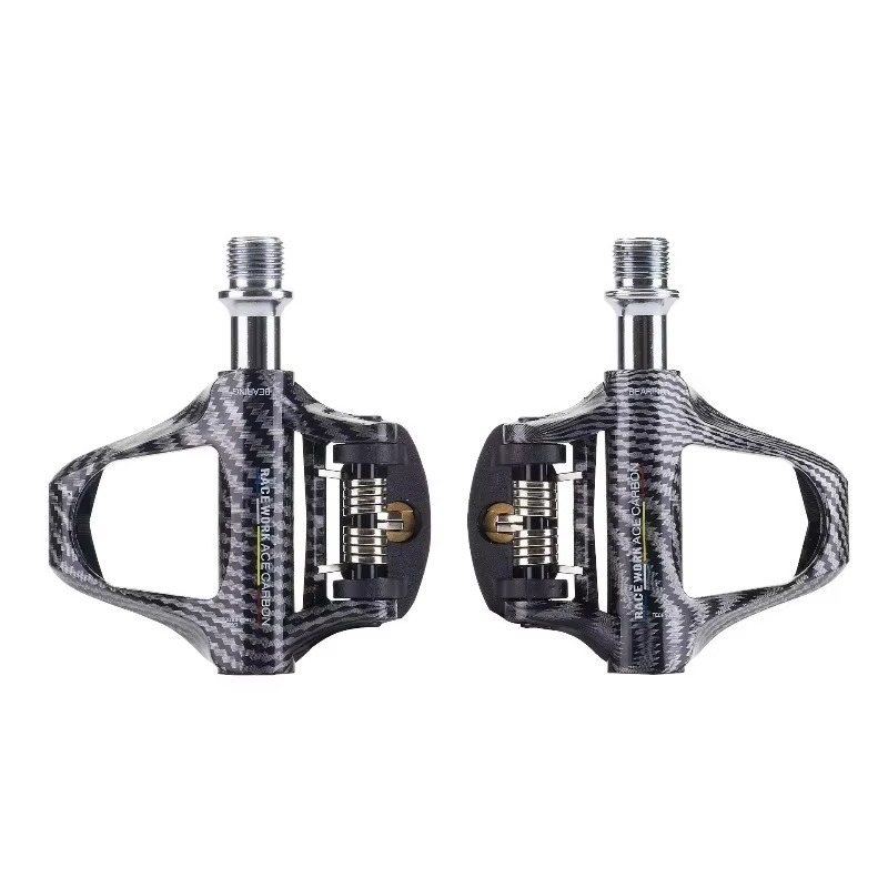Cycle Gear - 軽量カーボンファイバーペダル（ロッククリート付き）ロードバイク＆MTB＆サイクリング用ギア対応