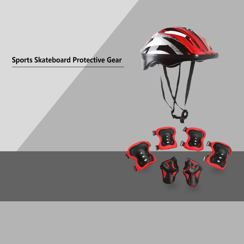 7 ピース/セット子供用膝パッドと肘パッドガード保護具セット - Cycling Safety Gear For Kids のレビューと価格
