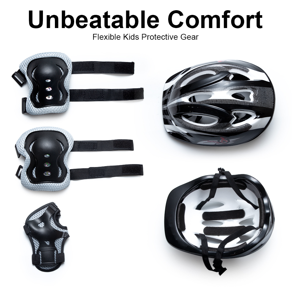 7 in 1 キッズ保護具セット（スポーツヘルメット、膝・肘 - Cycling Safety Gear For Kids のレビューと価格