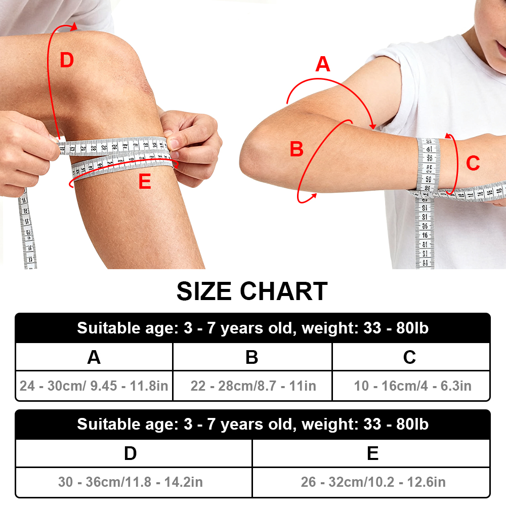 7 ピース/セット子供用膝パッドと肘パッドガード保護具セット - Cycling Safety Gear For Kids のレビューと価格