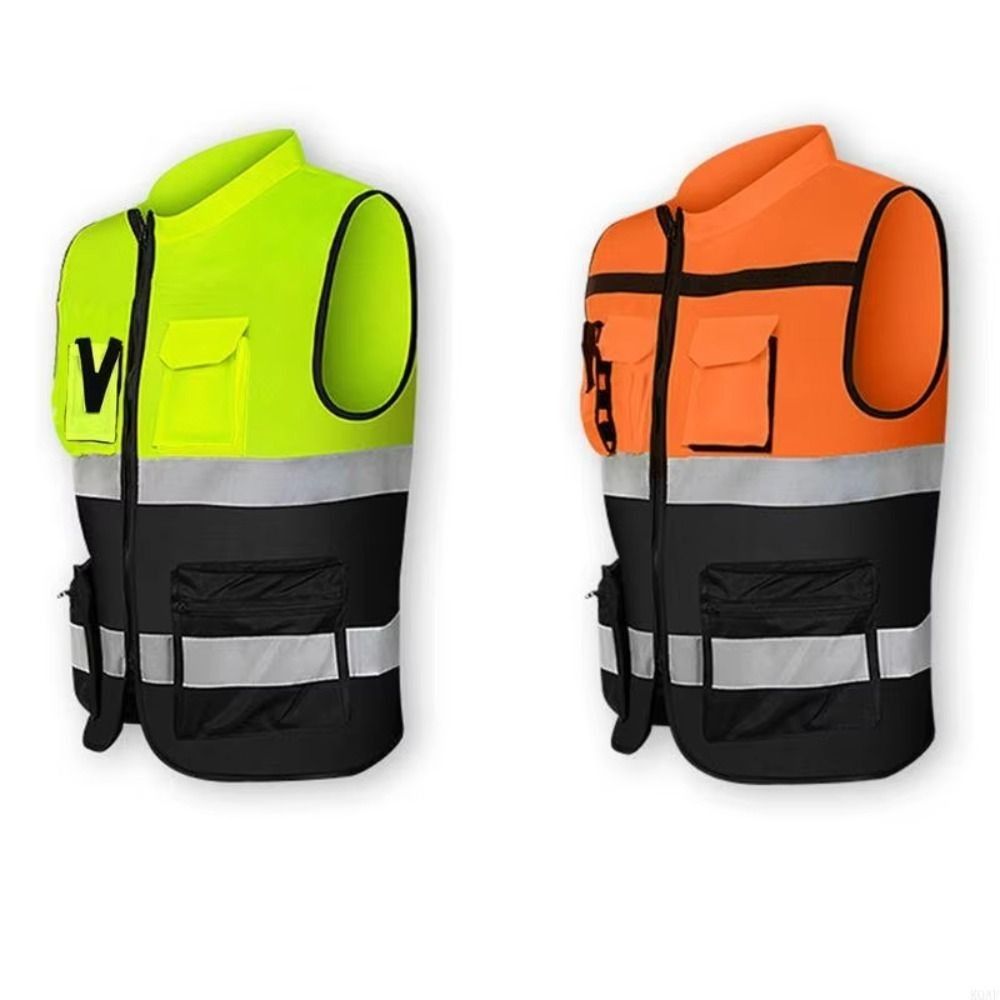 高視認性反射ベスト ポケット付き フリーサイズ 屋外安全服  - Cycling Visibility Gear のレビューと価格