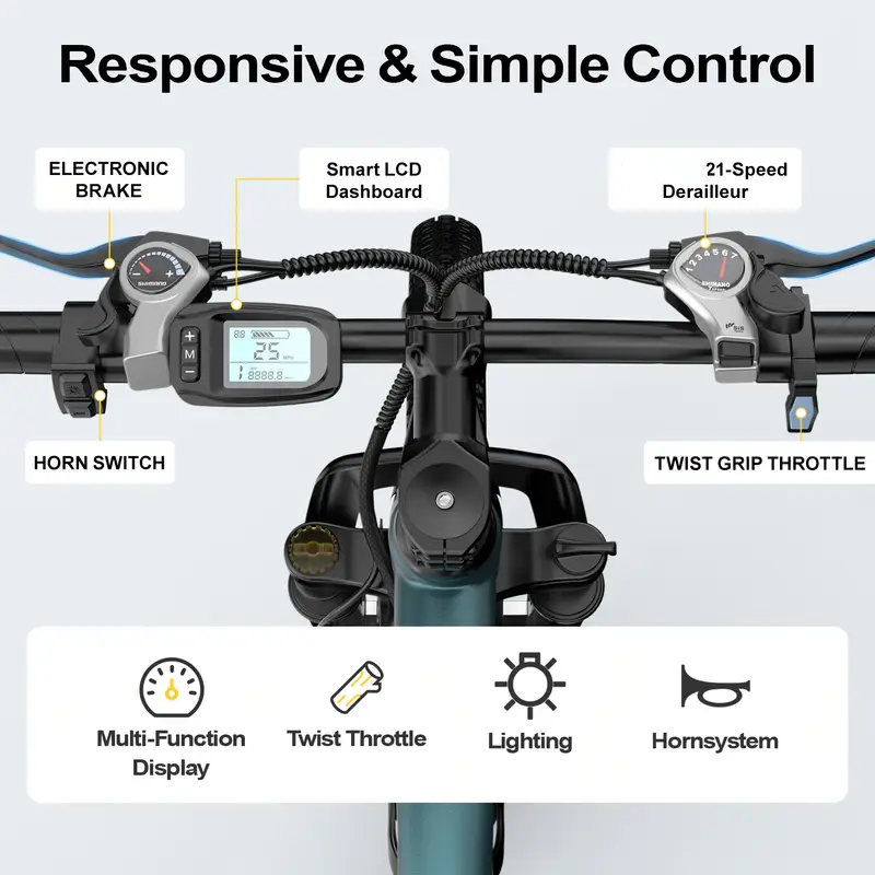 26インチ24インチ電動マウンテンEバイク（大人用）、100 - Cycle Gear のレビューと価格