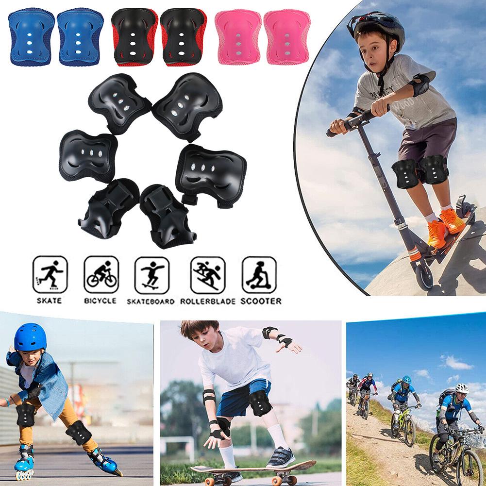 6 個の子供用保護具セット調節可能な膝肘手首パッド衝撃吸収安 - Cycling Safety Gear For Kids のレビューと価格