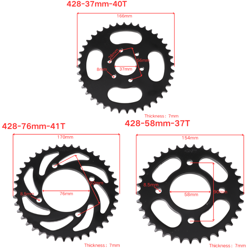 428リンク37T/40T/41T/45T/48Tモーターバ - Cycling Quads のレビューと価格