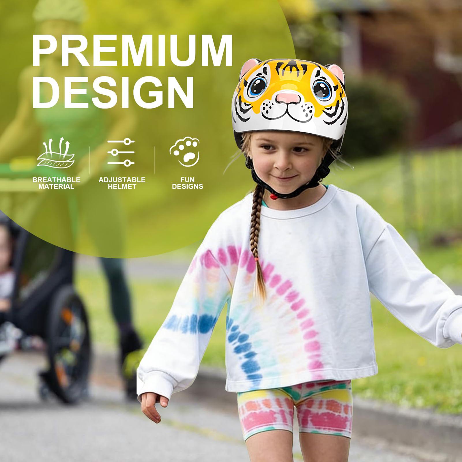 キッズヘルメット タイガーパターン 調節可能な安全装備 男の - Cycling Safety Gear For Kids のレビューと価格