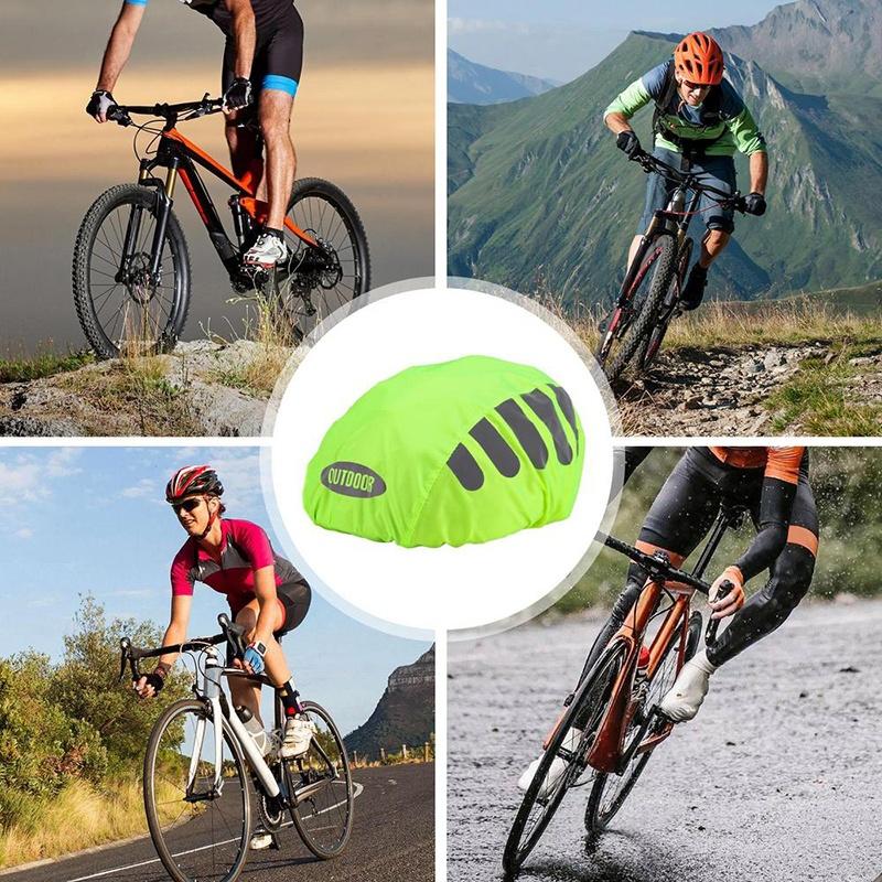 1 個自転車ヘルメットレインカバー反射ストリップ防水防風自転 - Aero Cycling Helmet のレビューと価格