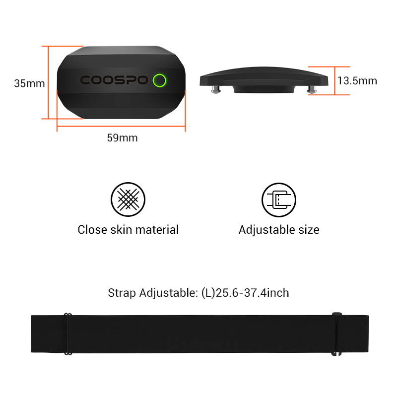COOSPO H808S 心拍数センサー デュアルモード A - Cycling Zwift のレビューと価格