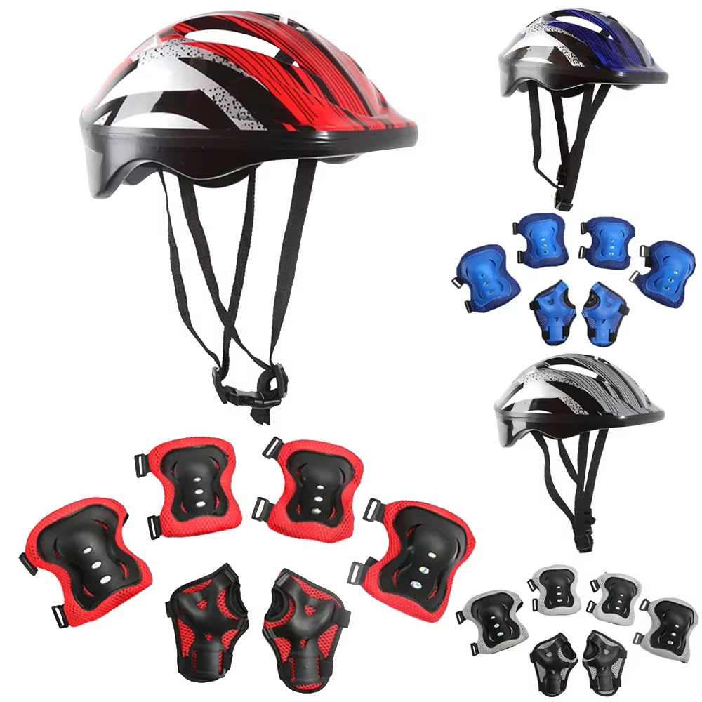 自転車スポーツ保護具セット 調整可能な子供用安全スケートヘル - Cycling Safety Gear For Kids のレビューと価格